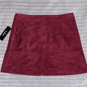 Lulu burgundy Mini Skirt